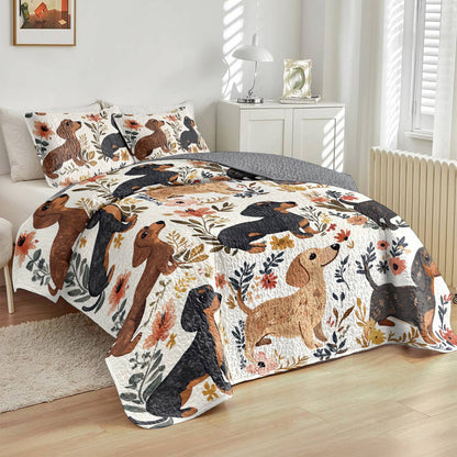 Lorva All Season Quilt 3-Piece Set Floral Wiener Wonderland