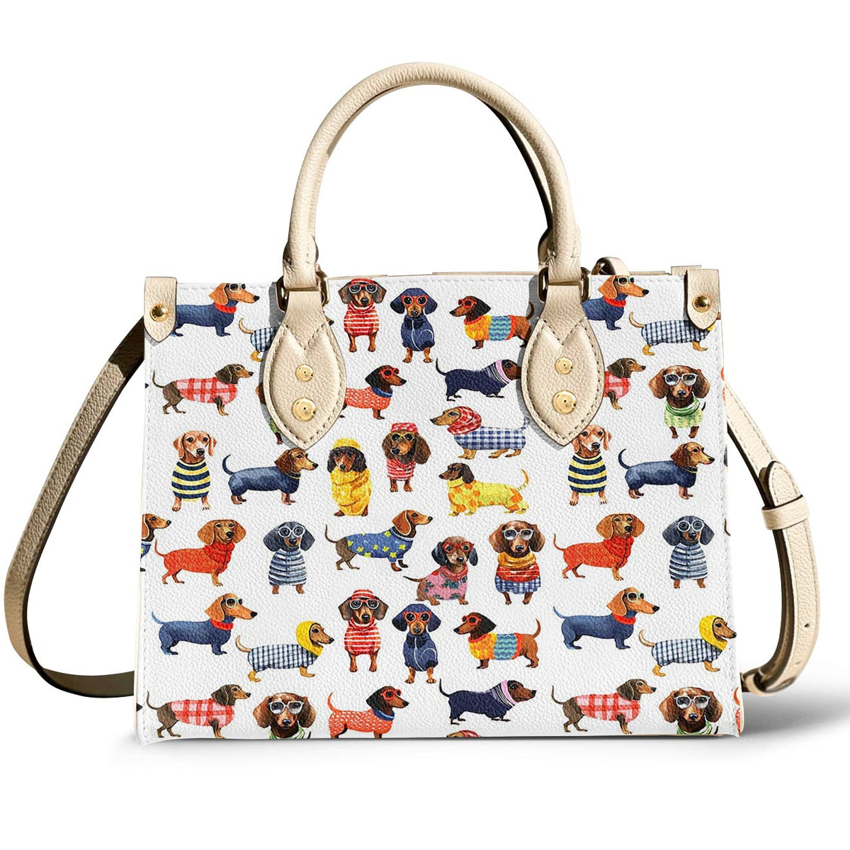 Lorva Leather Bag Dashing Dachshunds