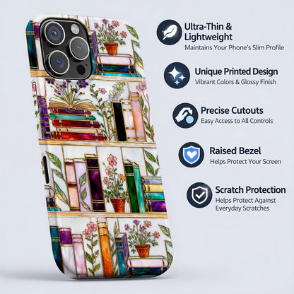 Lorva Reading Phone Case Charming Floral Bookshelf