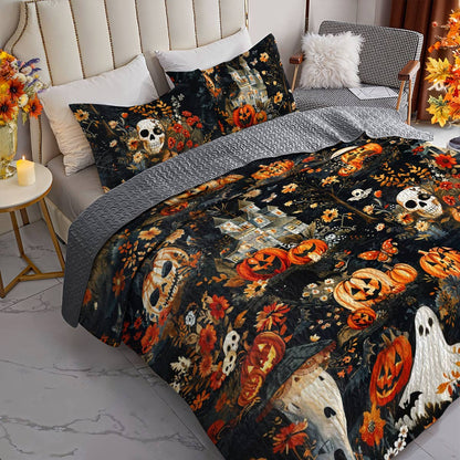 Halloween Lorva All Season Quilt 3-Piece Set Charming Floral Autumn