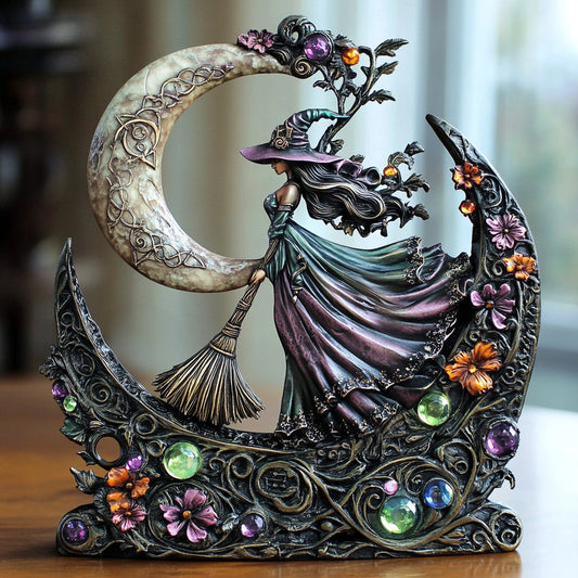 Witch Custom Shaped 2D Print Acrylic Plaque Moonlit Enchantress