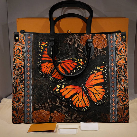 Lorva Butterfly Leather Bag Vintage Ember Wings