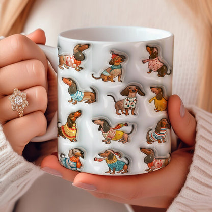 Lorva Flat Print Mug Joyful Dachshund Sweaters