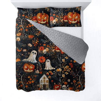 Halloween Lorva All Season Quilt 3-Piece Set Enchanted Pumpkins