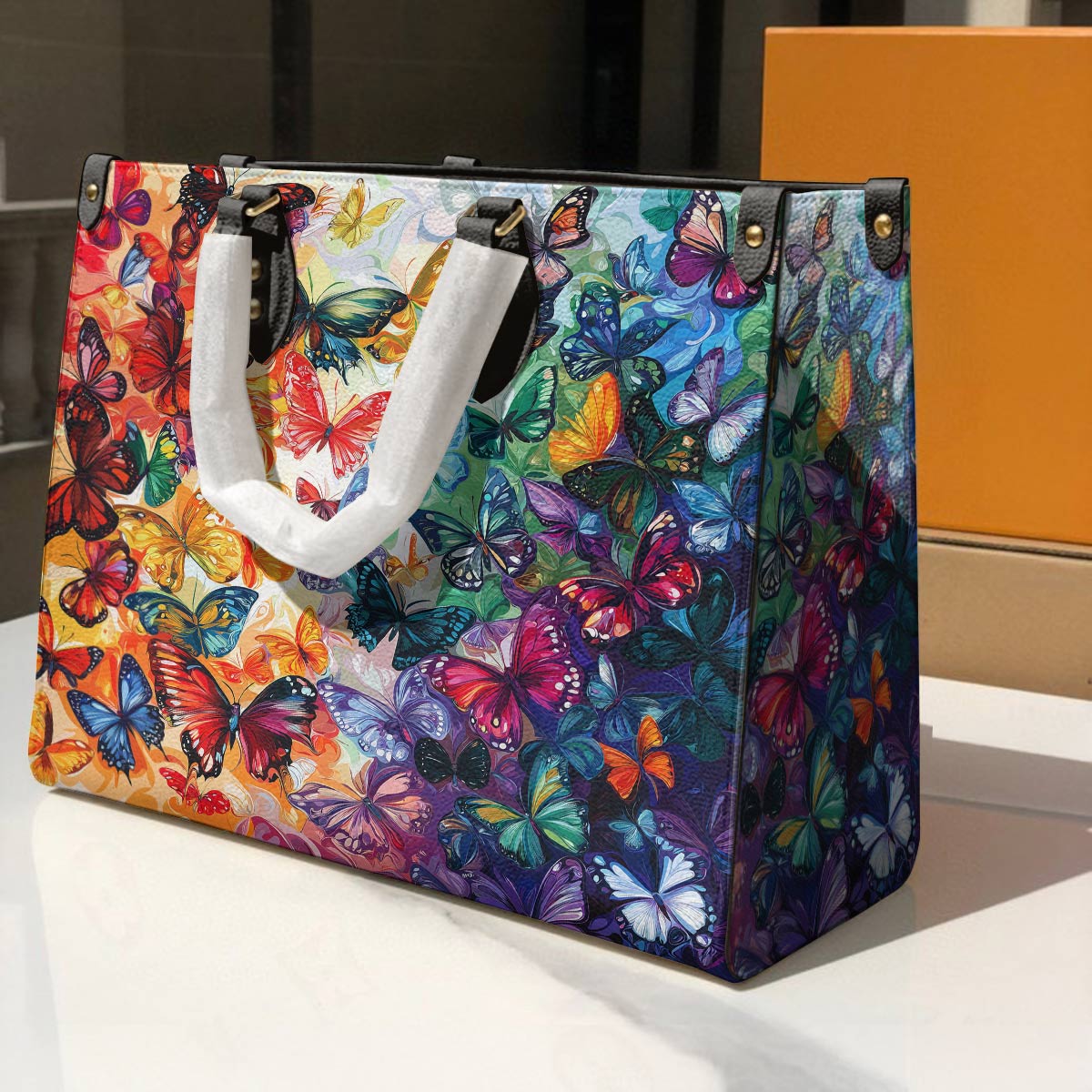 Lorva Butterfly Leather Bag Rainbow Migration