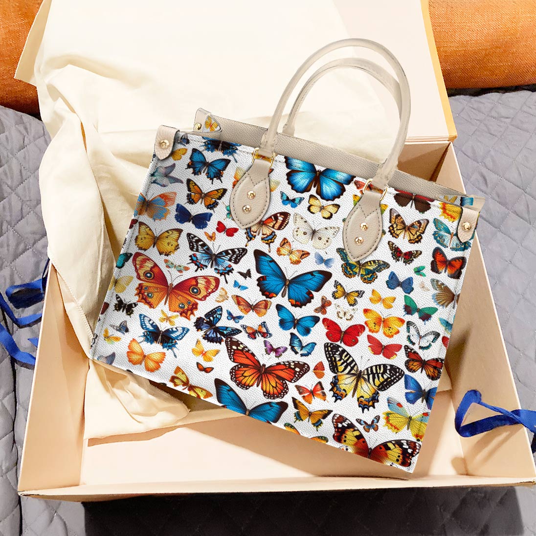 Lorva Leather Bag Butterfly Kaleidoscope