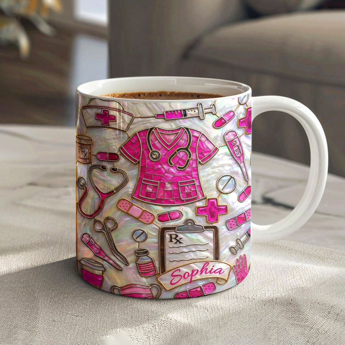 Lorva Personalized Nurse Mug Gorgeous Nurselife