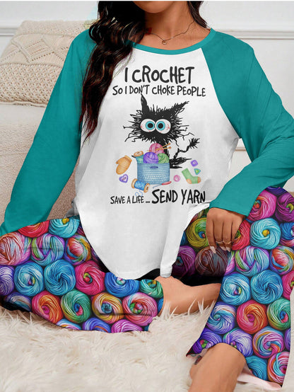 Lorva Raglan Lounge Pajamas Send Me Yarn