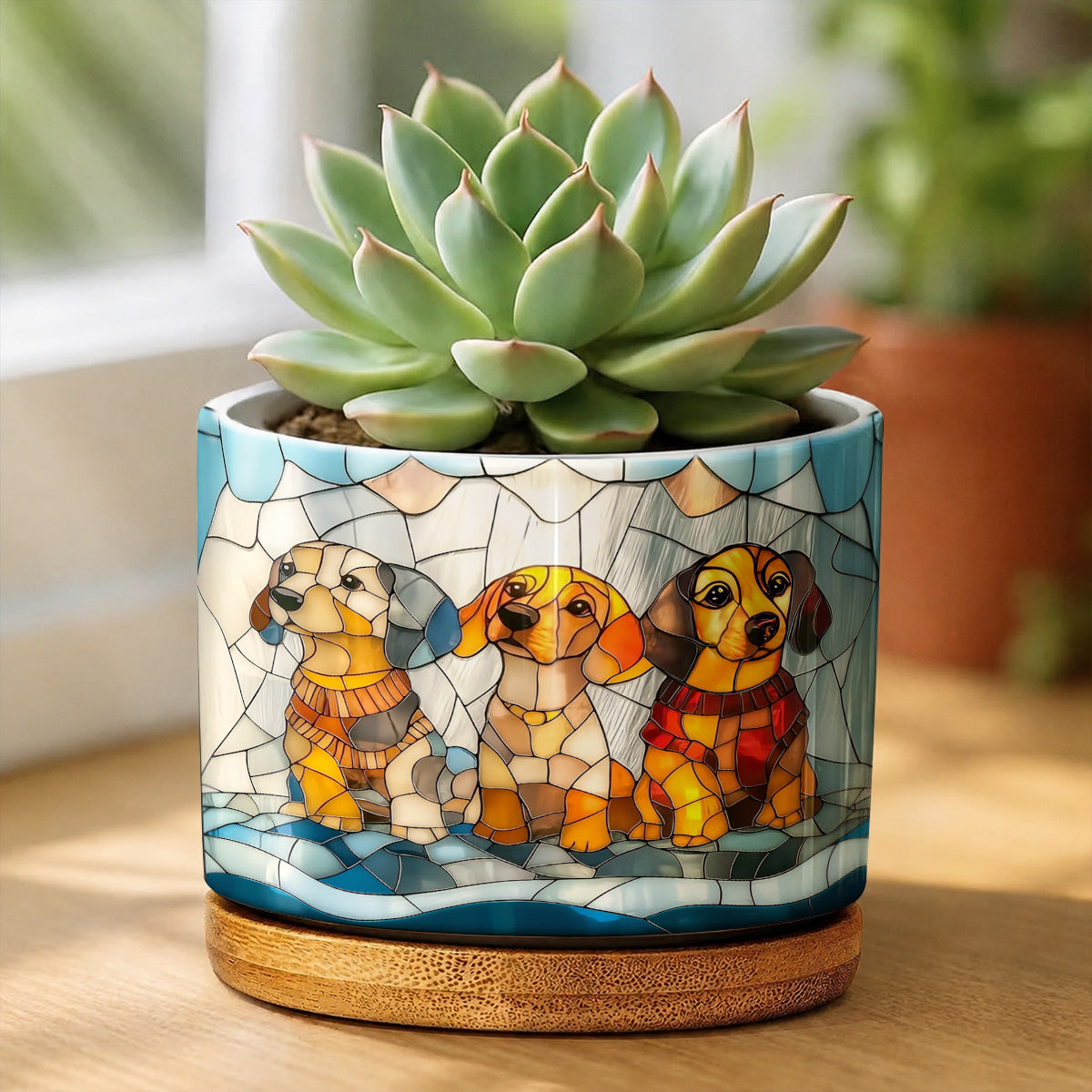 Lorva Dachshund Ceramic Plant Pot Cuteness