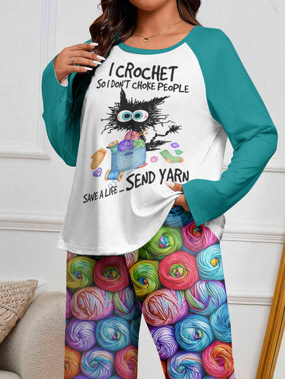 Lorva Raglan Lounge Pajamas Send Me Yarn
