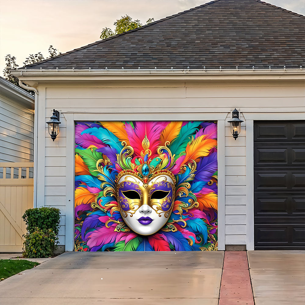 Lorva Garage Door Banner Decoration Radiant Carnival King