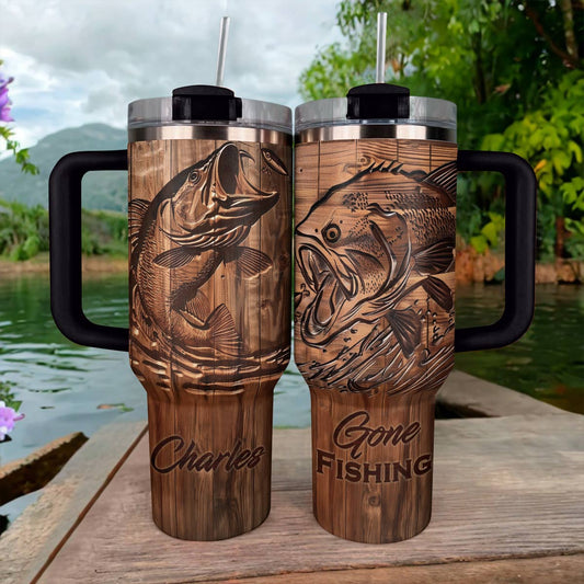 Lorva Personalized Tumbler Stunning Largemouth Bass