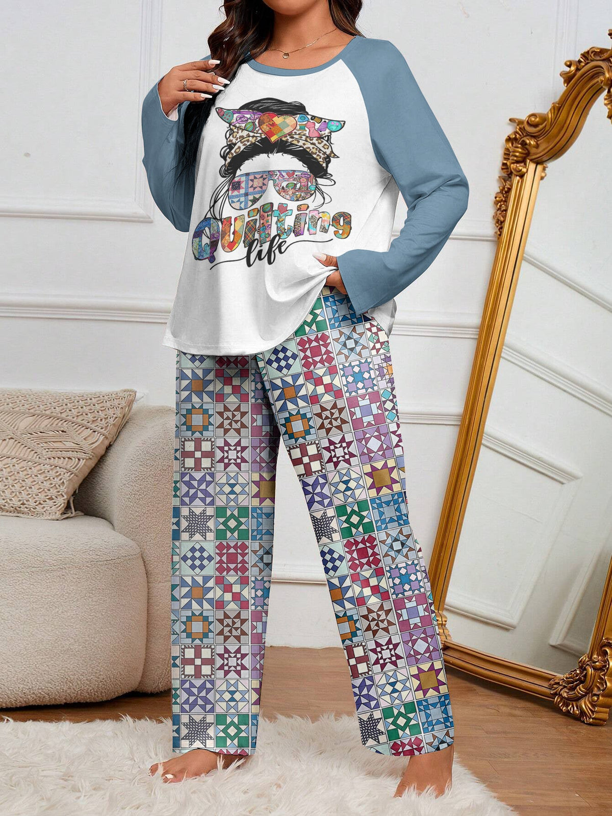 Lorva Raglan Lounge Pajamas Quilting Life