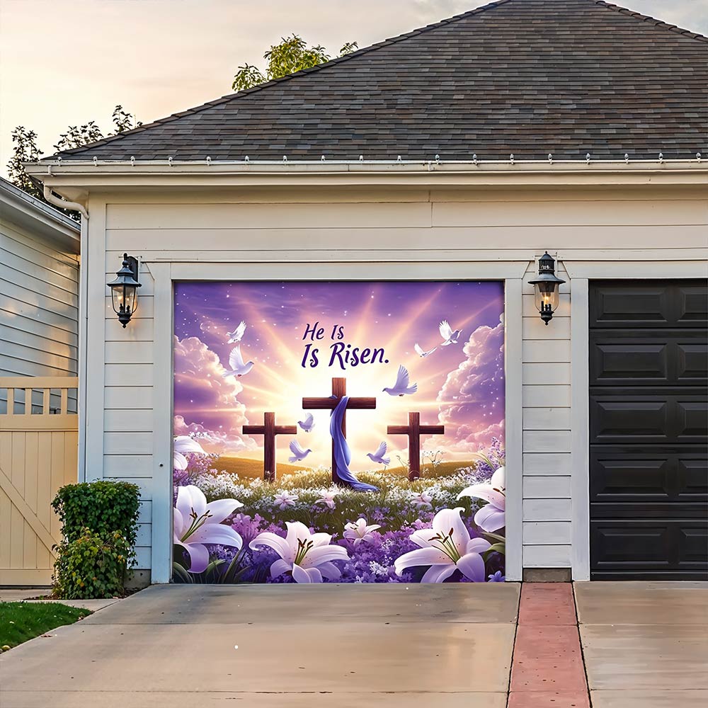 Lorva Garage Door Banner Decoration He Is Risen