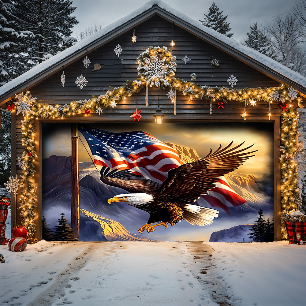 Lorva Garage Door Banner Decoration 250th Anniversary Cross The Mountain