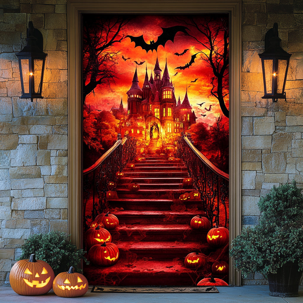 Lorva Halloween Door Cover Haunted Hollow Entrance