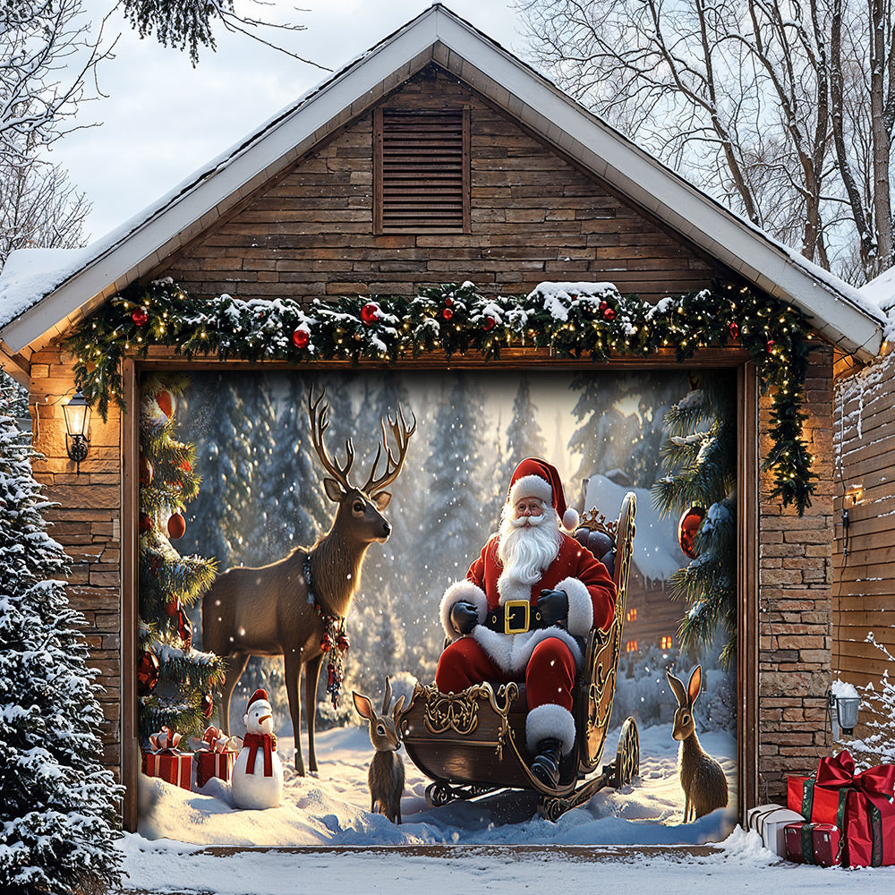 Lorva Christmas Garage Door Banner Decoration Winter Wonderland Christmas