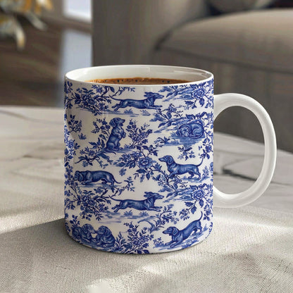 Lorva Mug Classical Floral Dachshunds