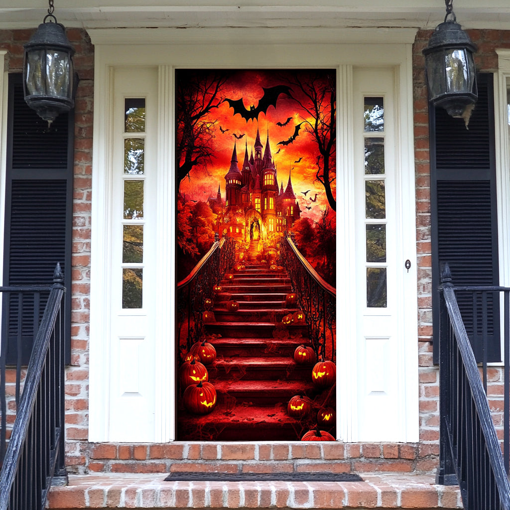 Lorva Halloween Door Cover Haunted Hollow Entrance