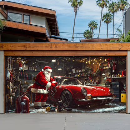 Lorva Christmas Garage Door Banner Decoration Motor Garage