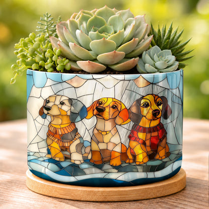 Lorva Dachshund Ceramic Plant Pot Cuteness