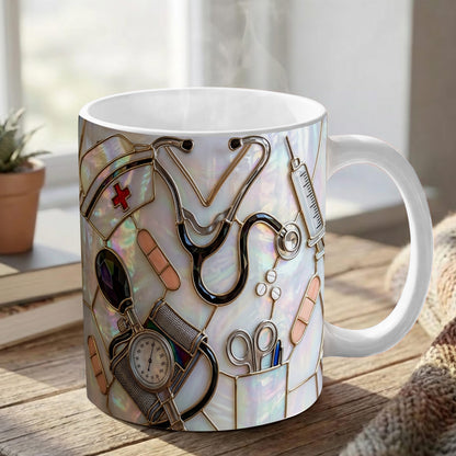 Lorva Nurse Mug Nursing Is A Work Of Heart