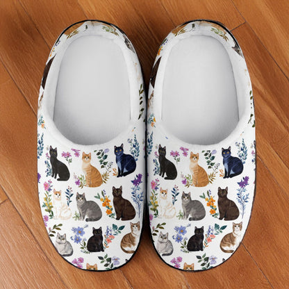 Lorva Slippers Charming Floral Cats