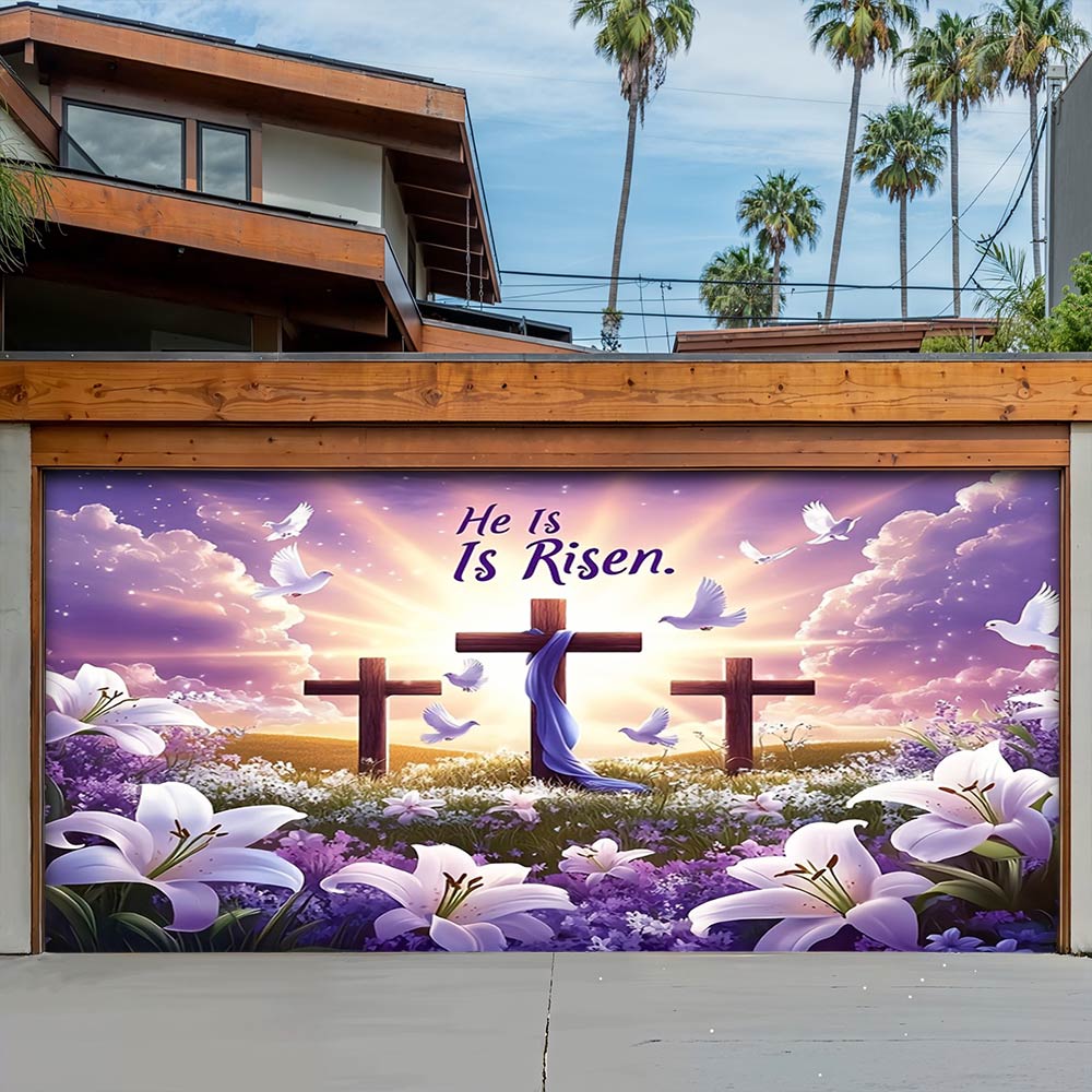 Lorva Garage Door Banner Decoration He Is Risen