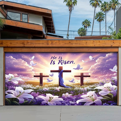 Lorva Garage Door Banner Decoration He Is Risen