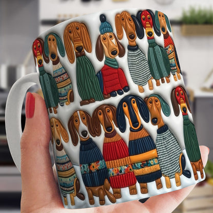 Lorva  Flat Print Mug Amazing Dachshund