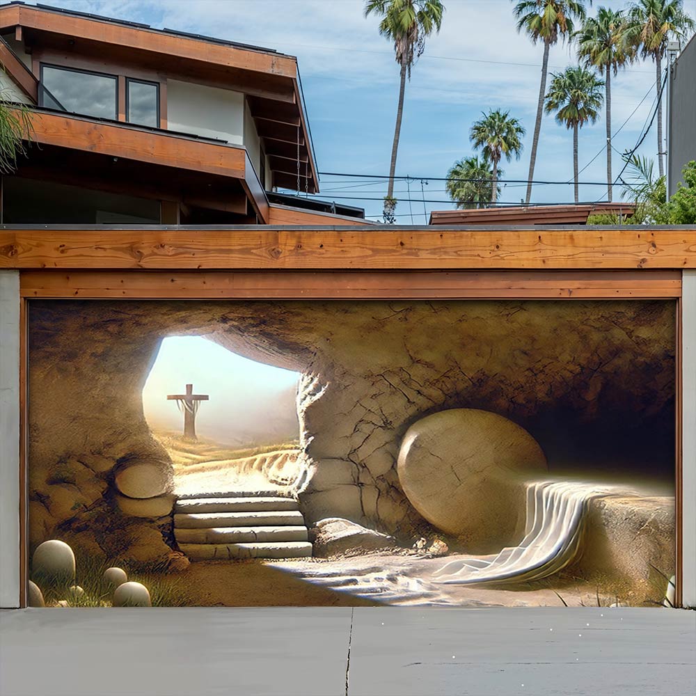 Lorva Garage Door Banner Decoration Easter Moment