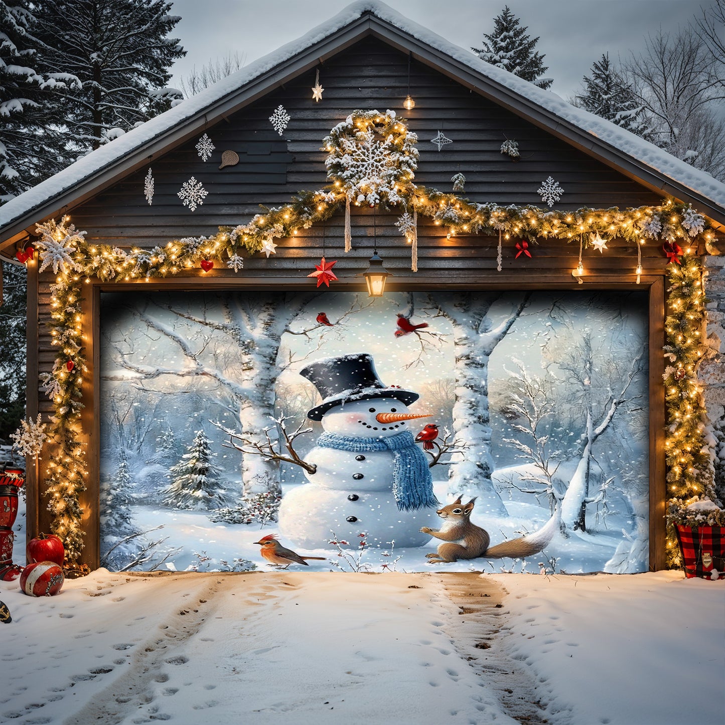 Lorva Christmas Garage Door Banner Decoration Merry Christmas My Friends!