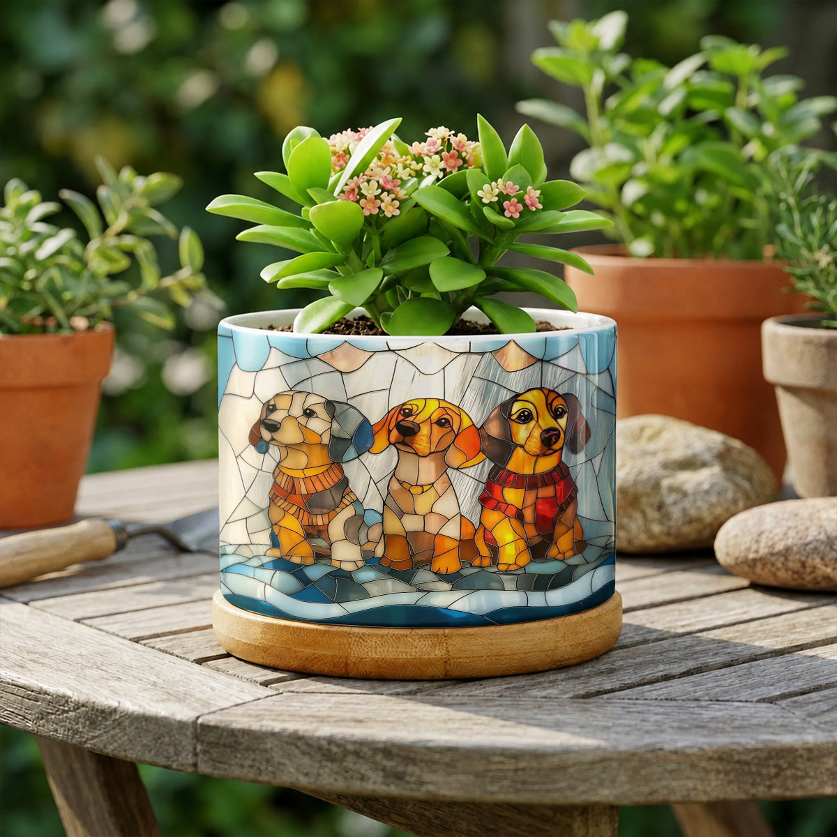 Lorva Dachshund Ceramic Plant Pot Cuteness