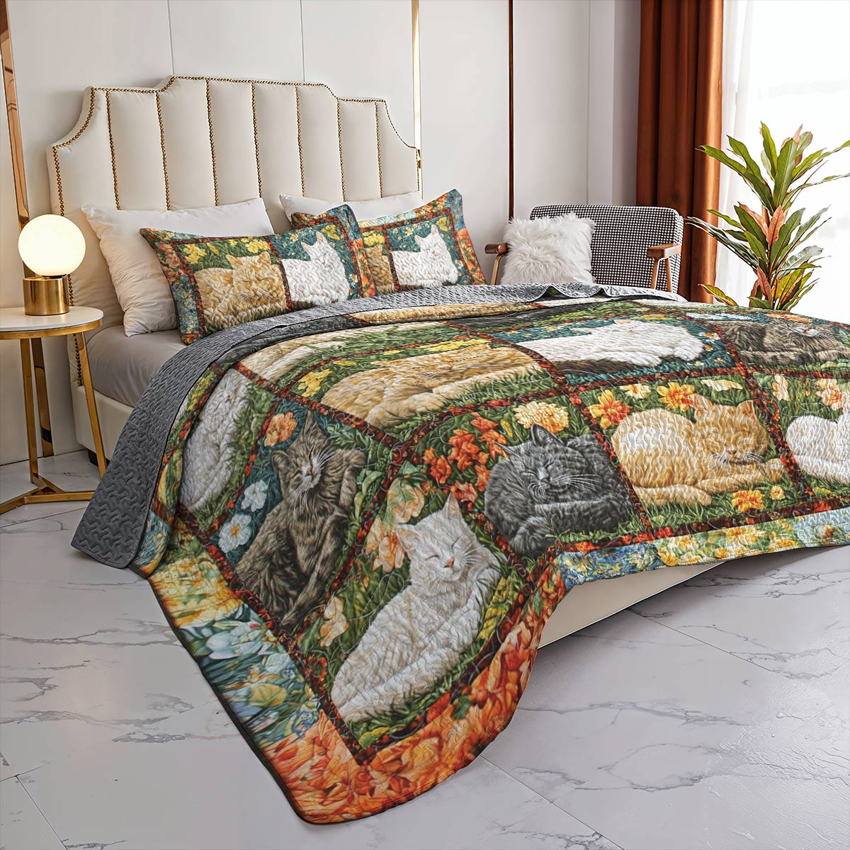 Lorva All Season Quilt 3-Piece Set Catnap Harmony