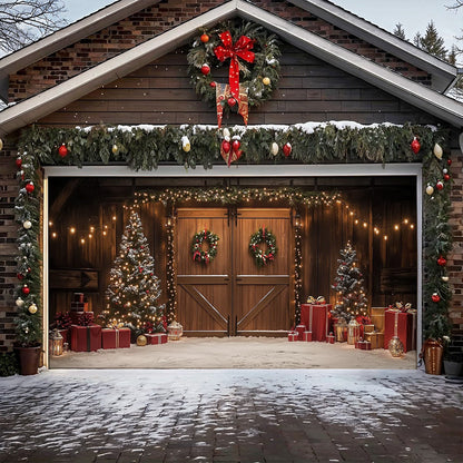 Lorva Christmas Garage Door Banner Decoration Christmas Themed Barn Door