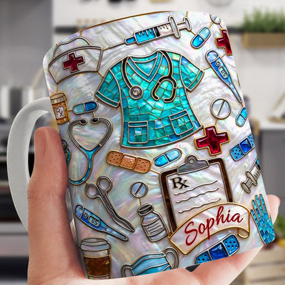 Lorva Personalized Mug Sparkling Nurse Life