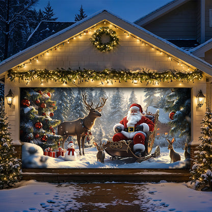 Lorva Christmas Garage Door Banner Decoration Winter Wonderland Christmas