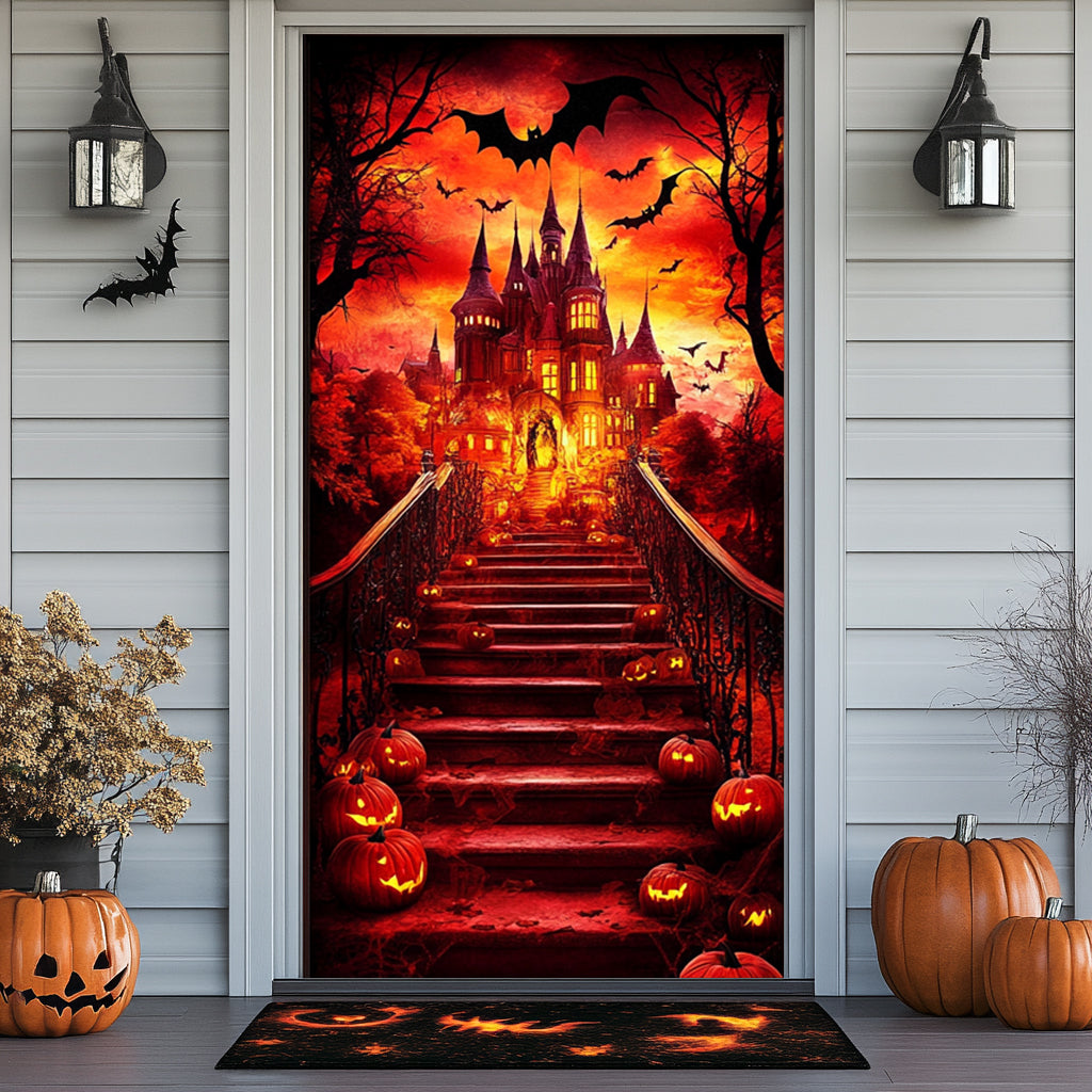 Lorva Halloween Door Cover Haunted Hollow Entrance