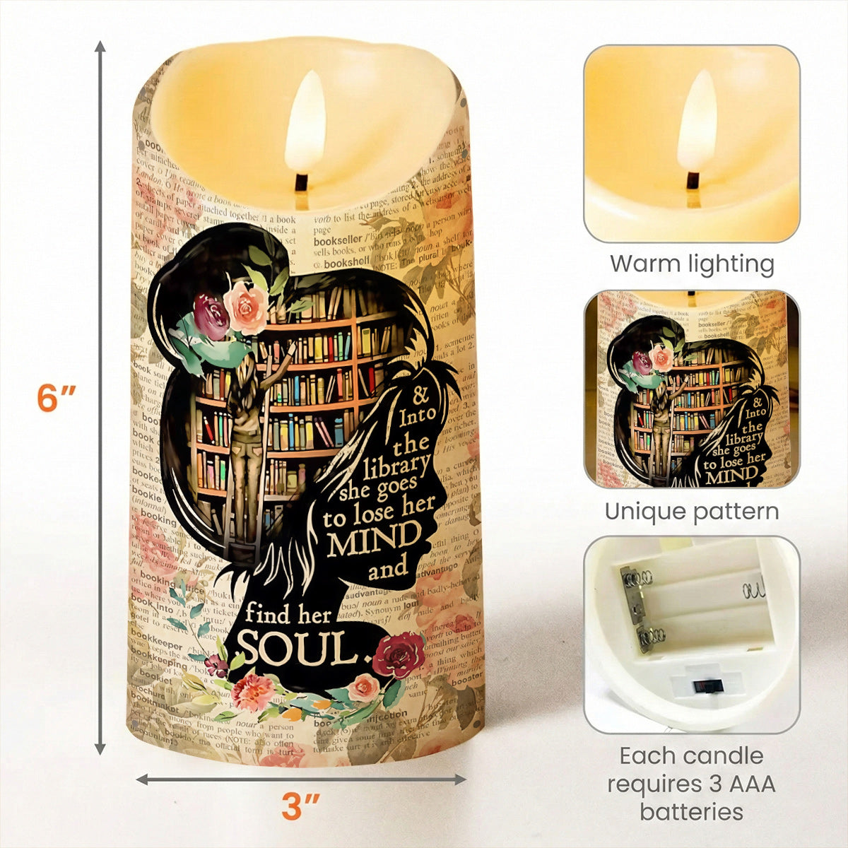 Lorva Reading LED Candle My Soul