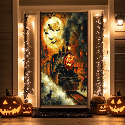 Lorva Halloween Door Cover Pumpkin Express Halloween