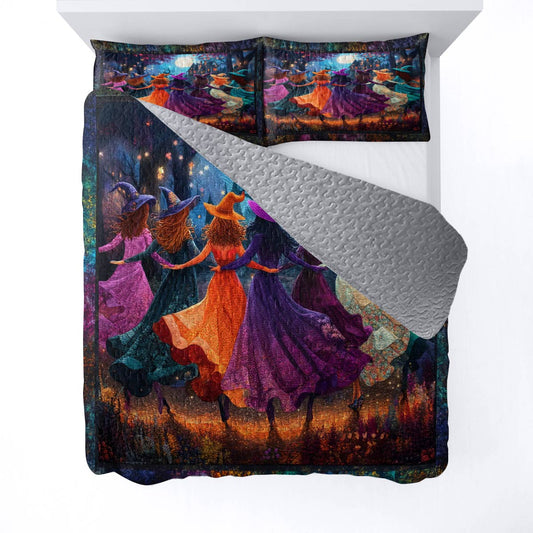 Witch Lorva All Season Quilt 3-Piece Set Midnight Witch Dance