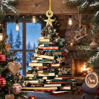 Lorva Reading Acrylic Ornament Merry Christmas