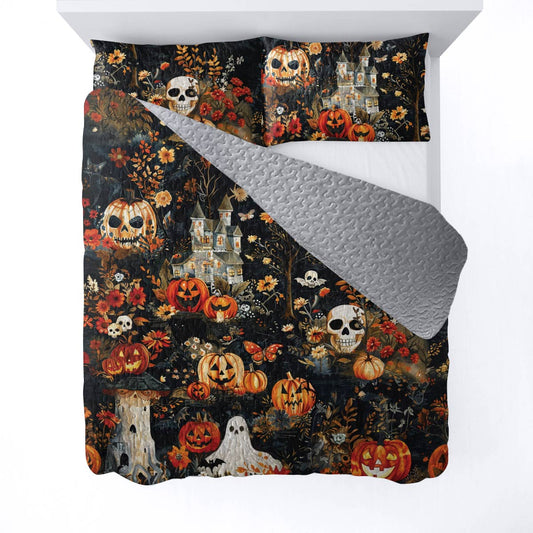 Halloween Lorva All Season Quilt 3-Piece Set Charming Floral Autumn