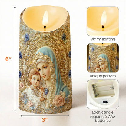 Lorva LED Candle Divine Madonna And Child