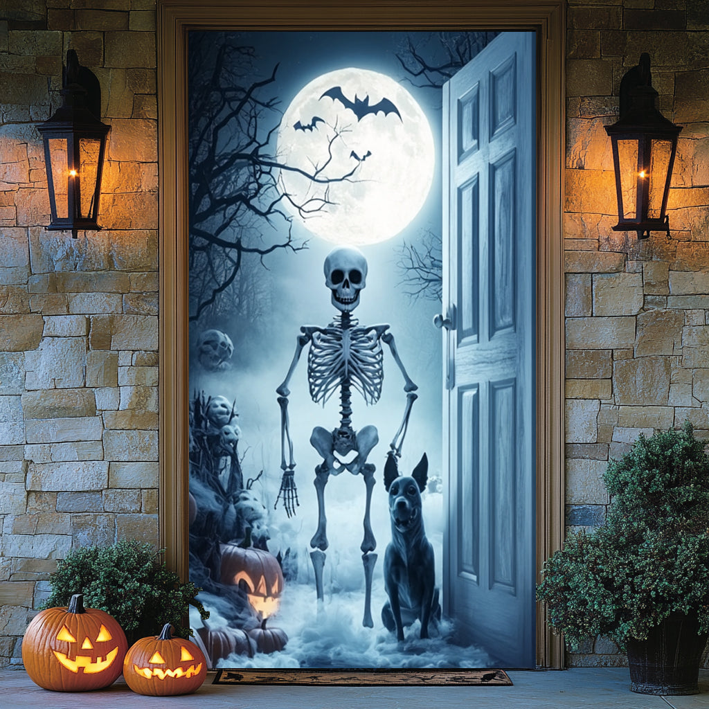 Lorva Halloween Door Cover Welcome To The Haunted Night