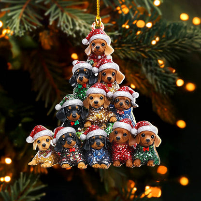 Lorva Dachshund Acrylic Ornament Cuteness Overload