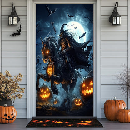 Lorva Halloween Door Cover The Cursed Horseman Halloween