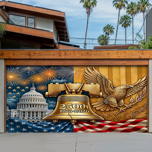 Lorva Garage Door Banner Decoration 250th Anniversary Legacy