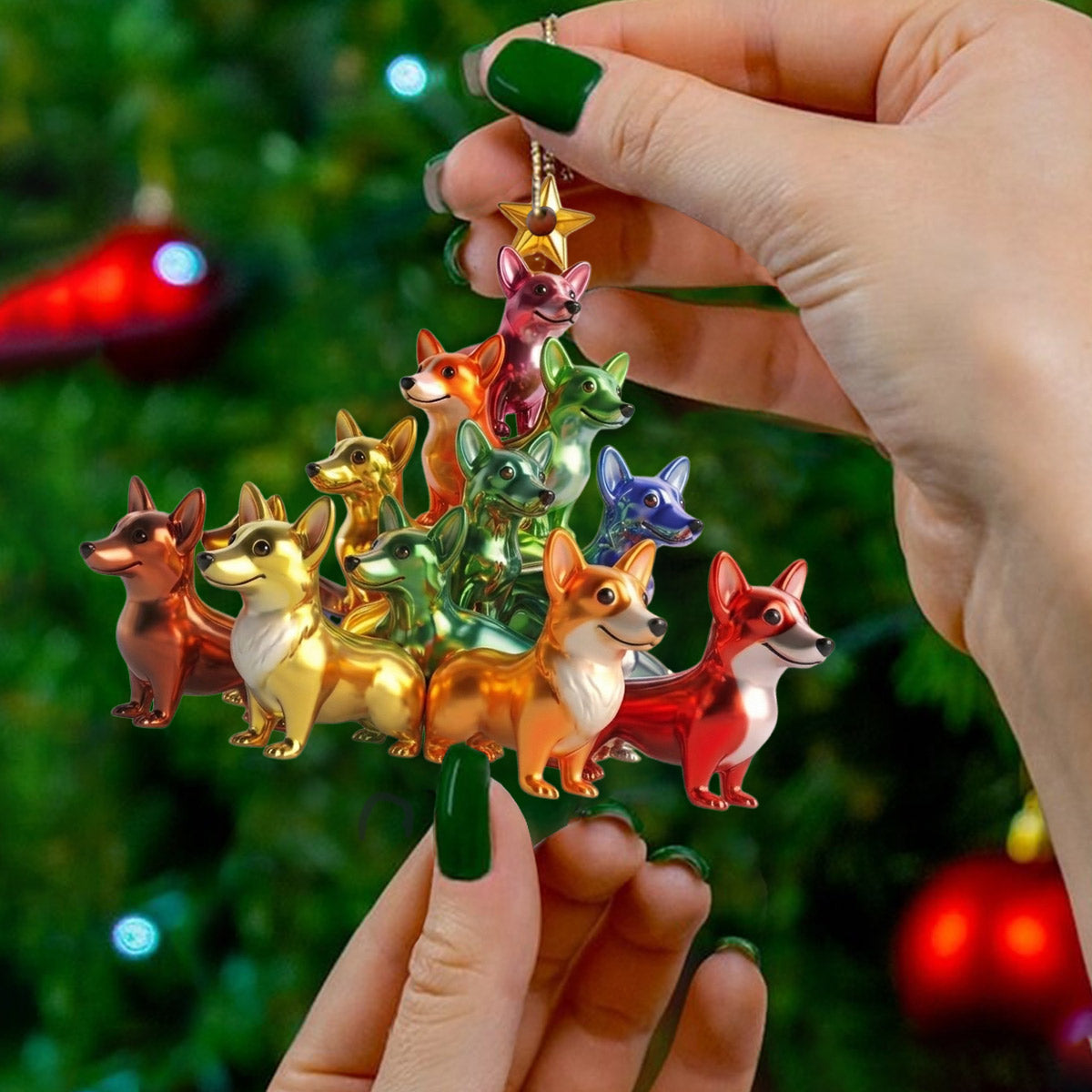 Lorva Corgi Acrylic Ornament Amazing Christmas Tree