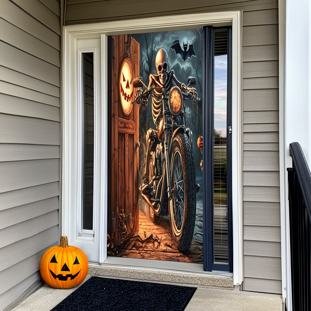 Lorva Halloween Door Cover Grim Reaper Biker